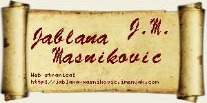 Jablana Masniković vizit kartica